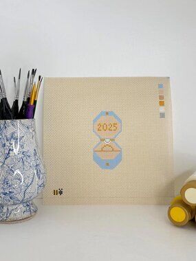 CUSTOM Ring Box Needlepoint Canvas (13 ct)